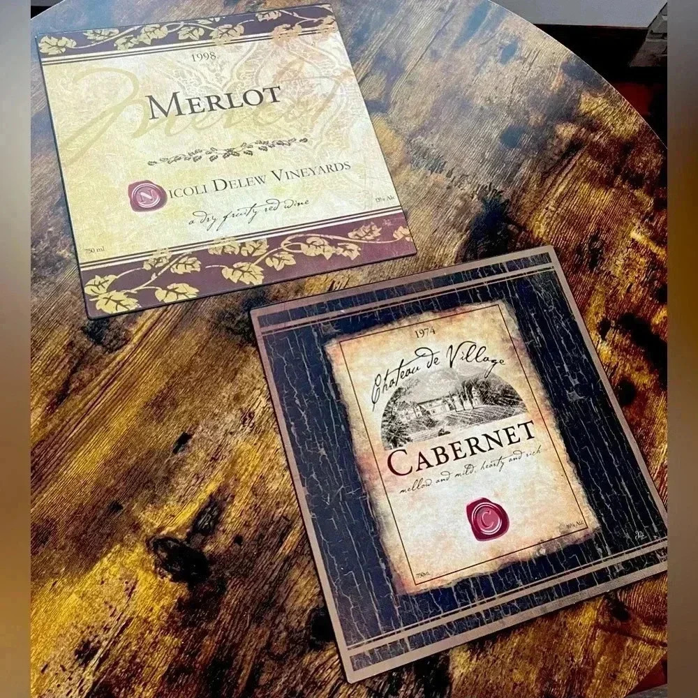 SET: Kirklands | 2- tin wine sign’s.